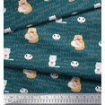 thumbnail image 2 of Soimoi Poly Georgette Fabric Sweet Cat Kids Print Fabric by The Yard 52 Inch Wide, 2 of 3