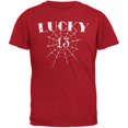 thumbnail image 1 of Lucky 13 Red Adult T-Shirt, 1 of 1