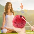 thumbnail image 1 of Red Outdoor Rain Drums 4.5 8 Tone C Key Steel Tongue Drums Outdoor Musical Instruments Create A In Your Garden, 1 of 2