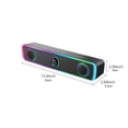 thumbnail image 3 of Cagogo under $5 Computer Speakers, RGB Desktop Computer Speakers, Wired USB Powered Soundbar, Surround Sound Audio, Laptop Gaming Multimedia, Plug Play Subwoofer System, 3 of 8