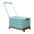 thumbnail image 1 of jifeng Storage Bin with Wheels and Handle Rolling Crate Foldable Closet Organizer with Blue, 1 of 9