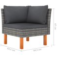 thumbnail image 5 of vidaXL Ensemble de Salon de Jardin 7 Pcs avec Coussins en Rotin Poly Gris, 5 of 5
