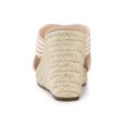 thumbnail image 2 of BLISSFUL STEP Sandales Compensées à Plateforme pour Femmes à Brides Croisées Beige 8,5, 2 of 8