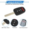 thumbnail image 4 of Unique Bargains Key Shell Case for Honda Civic 2014-2015 for Honda Accord 2013-2016 Keyless Entry Remote Key Fob Replacement Case 4 Button, 4 of 7