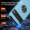 thumbnail image 4 of KOMI for Google Pixel 7 Pro Case, Slim Fit Case for Pixel 7 Pro with Ring Holder Kickstand,[Military Grade Drop Tested] Dual Layer Shockproof Protective Phone Case for Pixel 7 Pro 6.7", Sierra Blue, 4 of 5