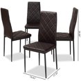 thumbnail image 5 of Baxton Studio Blaise Brown Faux Leather Dining Chair (Set of 4), 5 of 5