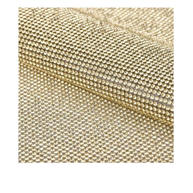 VONKY Crystal Rhinestone Ribbon Clothing Accessories Sticker Convenient Using Present Decoration Sheet with Shine Appearance Exquisite light yellow 6 hot melt glue