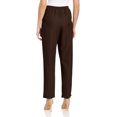 thumbnail image 2 of Alfred Dunner Pantalon de Détente Décontracté Classique à Taille Proportionnelle pour Femmes, Brun, 8 Régulier, 2 of 2