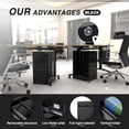 thumbnail image 4 of Eastvita 2-Drawer Black Metal File Cabinet with Lock, 4 of 5