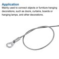 thumbnail image 5 of Unique Bargains 1.5mmx100cm Stainless Steel Lanyard Cable Eyelets Ended Wire Rope 6 Pack, 5 of 5