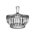 thumbnail image 1 of simhoa Glass Candy Dish with Lid Container Cookie Jar for Wedding Buffet Home Decor Style A, 1 of 7