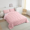 thumbnail image 4 of Erosebridal Vintage Checkered Bedding Sets Full with Comforter, Square Geometric Duvet Insert, Buffalo Check Decor, Reversible, 4 of 8