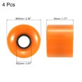 thumbnail image 2 of Unique Bargains Roues de Longboard 60 mm Roue de Planche à Roulettes Roues de Rue pour Planches à Roulettes Roues Cruiser 78 A, Orange Lot de 4, 2 of 4