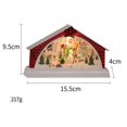 thumbnail image 2 of mmirethe Resin Christmas Scene Snow House LED Desktop Set Village Decoration Snowman 1Set, 2 of 6