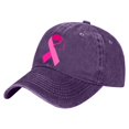 thumbnail image 4 of Casquette de Baseball Imprimée Délavée pour Femmes pour le Mois de Sensibilisation au Cancer du Sein Chapeau de Sport Extérieur, 4 of 6