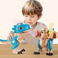 thumbnail image 2 of B Alloy Dinosaur Transforming Robot Model Simulation Assembly Display Case Childrens Educational Toy For Ages 4 Plus With 2 Modes, 2 of 8