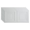 thumbnail image 1 of Fasade Traditional 3 Vinyl 2ft x 4ft Glue Up Ceiling Panel Matte White 5 Pack, 1 of 5