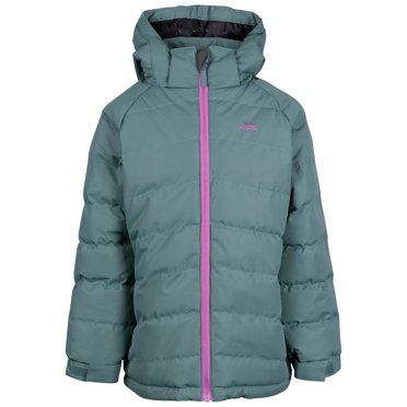 Trespass Girls Padded Waterproof Fabric Printed Lining Quilted Jacket - Amira