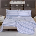 thumbnail image 3 of RUVANTI 4 Pcs Cotton Sheets - 100% Natural Cotton Soft, Lightweight & Breathable Crispy Percale Bed Sheets, Twin Sheets Set 16" Deep Pockets, Naval Blue, 3 of 8
