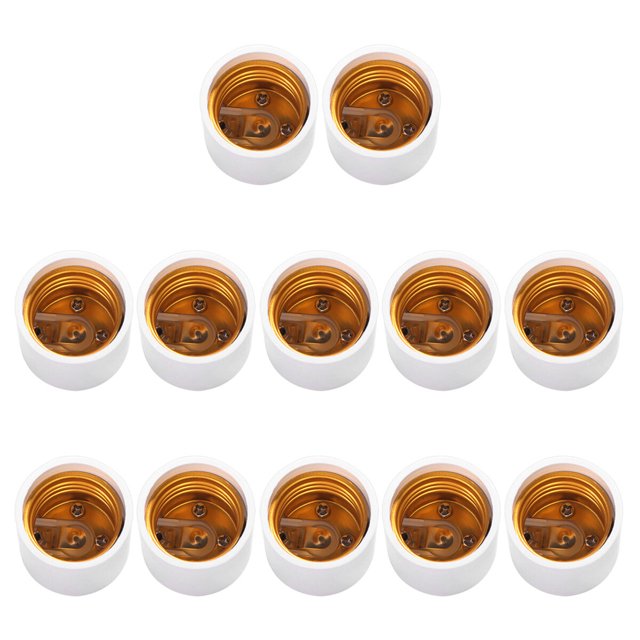 12PCS GU24 to E26/E27 Light Bulb Base Adapter Screw Lamp Holder Converter Socket