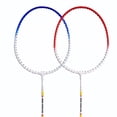 thumbnail image 1 of 2 Pieces Badminton Racket Set Badminton Equipment Durable Badminton Racquet for Adults and Teenagers Playing Backyard Game Practice 3xShuttlecock 1xBag, 1 of 5