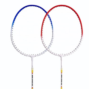 jinwen Ensemble de 2 Pcs de Raquettes de Badminton Équipement de Badminton Raquette de Badminton pour Adultes et 3xShuttlecock 1xBag