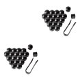thumbnail image 3 of Maytalsory 20 Pieces Car Wheel Nut Caps Auto Hub Screw Cover Replacement Dust-proof Black 19mm 2Set, 3 of 6