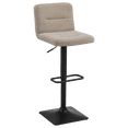 thumbnail image 1 of Bouclair Taupe Modern Adjustable Bar Stool, 1 of 9
