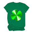 thumbnail image 4 of T-Shirt de la Saint-Patrick pour Femmes Mode Saint-Patrick Imprimé Col Rond Manches Courtes T-Shirt Décontracté Haut T-Shirts de la Saint-Patrick pour Femmes, 4 of 4