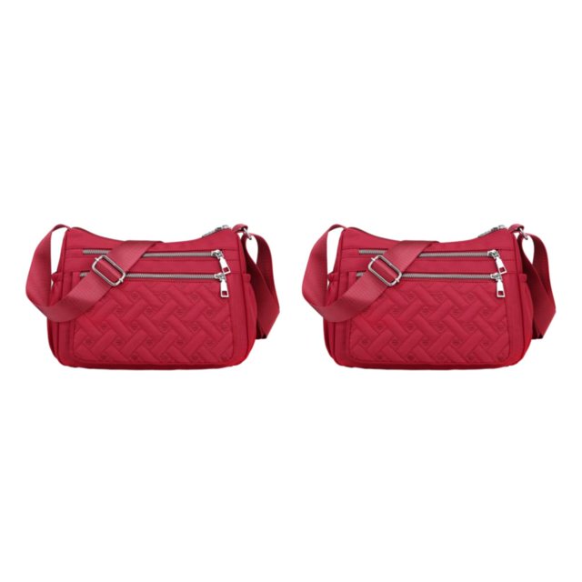 Maytalsory Crossbody Bag Premium For Multipurpose Large Capacity Polyester Messenger Bag Premiun Multiple Occations Gift winered 2Set