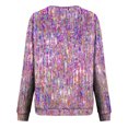 thumbnail image 4 of DPTALR Chandail à Col Rond Imprimé pour Femmes, Manches Longues, Blouse Confortable, 4 of 5