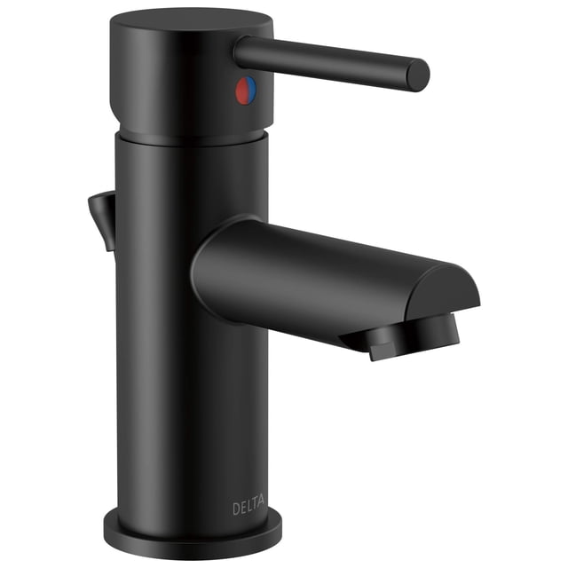 Delta Faucet 559LF-BLGPM-PP Modern Handle Lavatory Faucet Single Hole, Matte Black