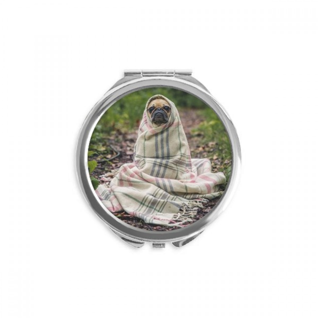 Bulldog Pet Photography Picture Hand Compact Mirror Round Portable Pocket Glass