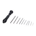 thumbnail image 2 of 11Pcs Pin Étau Foret HSS Alliage d'Aluminium Manuel Mini Forets de Torsion Bits pour Noyer, 2 of 14