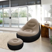 EGNMCR New Inflatable Lazy Double Lunch Break Folding Leisure Sofa Backrest Armrest Sofa Seat Lazy sofa seats