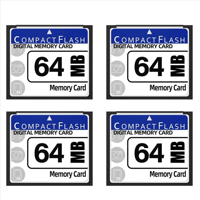 4X 64MB Compact Flash Memory Card for Camera, Advertising Machine, Industrial Computer Card,4 x Compact Flash Card,White&Blue