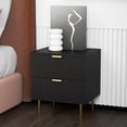 thumbnail image 2 of HOMCOM Nightstand, Bedside Table, Side End Table with 2 Drawers, Black, 2 of 10