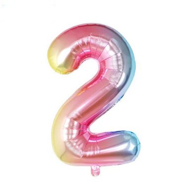 Xingzhi Numbers Balloon Spherical Birthday Figure Party Supplies Wedding Decorations Wonderful Adornment Household Items for Graduation gradient ramp2