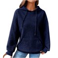 thumbnail image 2 of 2023 Chandail de Mode pour Femmes Rabais de 50 % Liquidation Mode Décontractée Manches Longues Col Rond Chandails pour Dames Hauts Blouse Chandail à Capuchon Uni, 2 of 7
