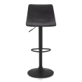 thumbnail image 4 of Bouclair Tabouret de Bar Réglable en Similicuir Texturé Noir et Métal, 4 of 10