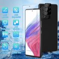 thumbnail image 2 of [3+3 Pack] Glass Screen Protector for Samsung Galaxy A53 with Camera Lens Protector, 3D Curved, 6.5 inch 2022 9H Tempered Glass for Galaxy A53 Glass Screen Protector, 2 of 6