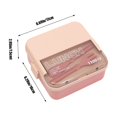 thumbnail image 3 of Summer Savings Kcavykas Sealed Compartment Plastic Lunch Box Can Be Put into Microwave Oven Student Lunch Box Large Capacity Lunch Box for Office Workers, 3 of 6