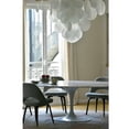 thumbnail image 2 of CARO OVAL MARBLE DINING TABLE 67"White Marble, with Tulip Pedestal Base, Genuine Marble, 2 of 3