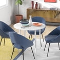 thumbnail image 2 of HOMCOM Table à Manger Pliable, Table Ronde à Abattants avec Pattes en Bois, Blanc, 2 of 10
