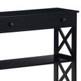 thumbnail image 3 of Convenience Concepts Oxford 60" 2 Drawer Console Table with Shelves, Black, 3 of 6