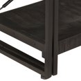 thumbnail image 3 of vidaXL 3-Tier Bookcase Black 140x30x80 cm Solid Mango Wood, 3 of 5