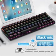 TopLLC Mechanical Keyboard 68-Key Multi Device 3 Mode Wireless Wired Keyboard