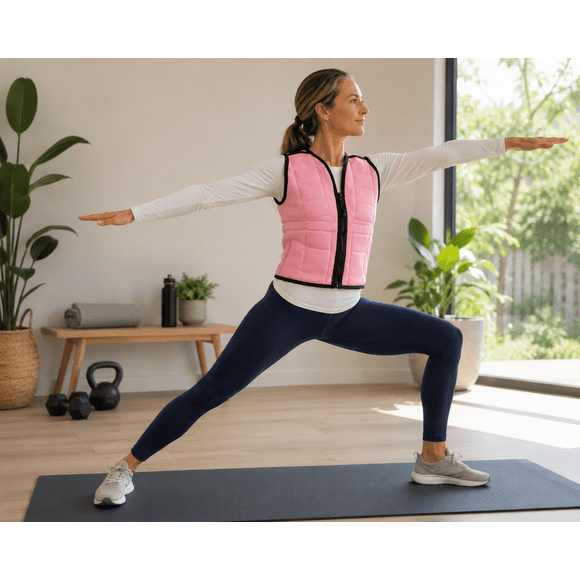 Power Wearhouse « Voté le Plus Confortable » Power Gilet Lesté pour le Entraînement Physique et l'Ostéoporose, Poids variable de 10 Lb