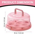 thumbnail image 3 of Oleegame 2 Pcs Rouleau de Papier d'Aluminium Contenant à Gâteau Couvercle en Plastique Couvercle Porte-Gâteau Cupcake Portable Rond Deux Base pour Biscuits Fruits Etc., 3 of 9