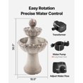 thumbnail image 3 of VEVOR Outdoor Water Fountain 2-Tier Rock Base Style 36.5 in Height Fountains, 3 of 9
